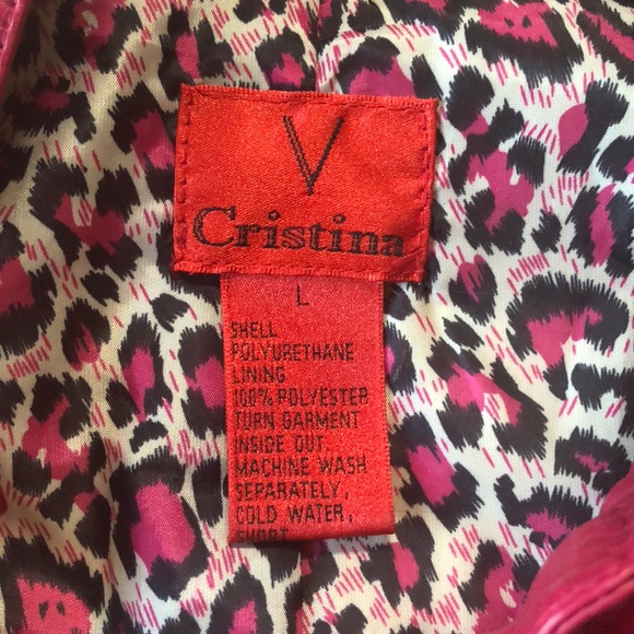 One of a Kind Raspberry Faux Snake Skin Jacket - Picture 5 of 8